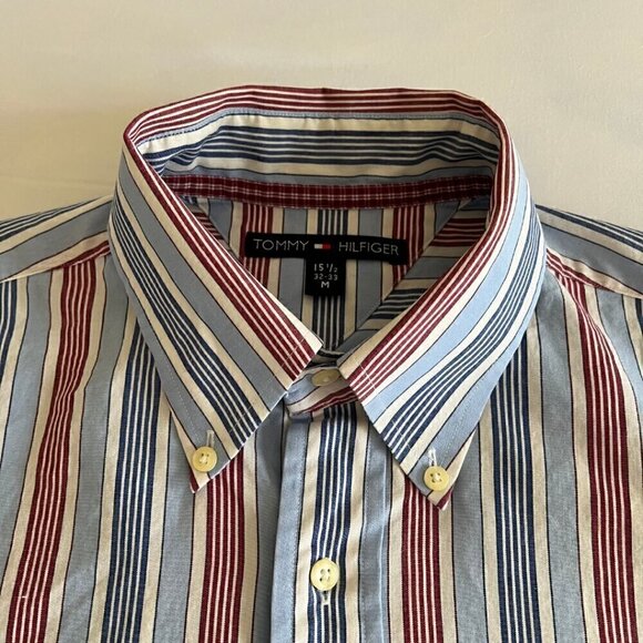 Tommy Hilfiger Men's Striped Button Up Shirt - Picture 5 of 8